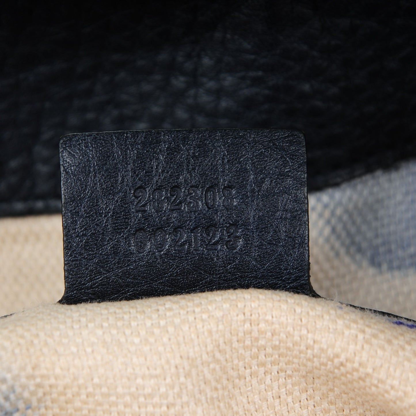 Pebbled Calfskin Large Soho Shoulder Bag Blue