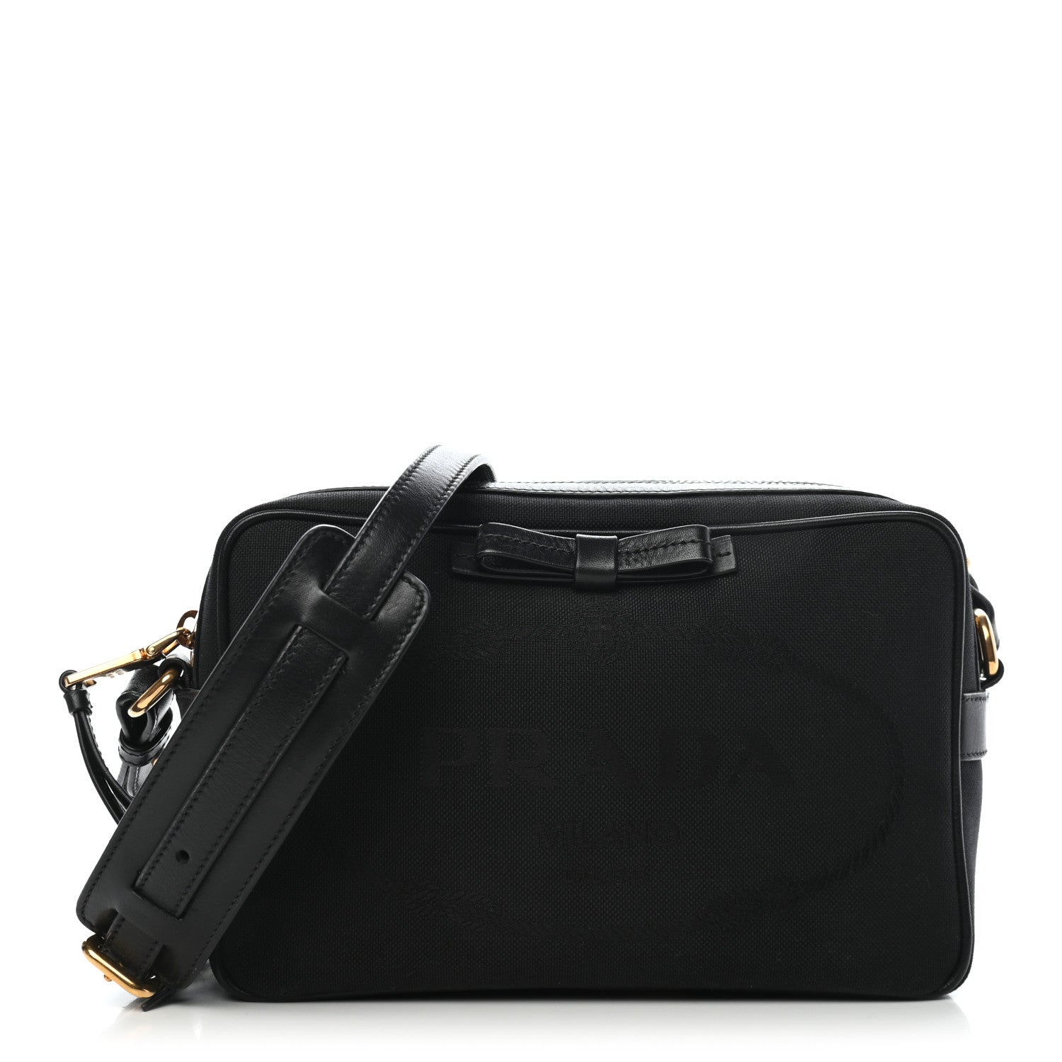 Prada Jacquard Logo Camera Bag Black 1 of 24