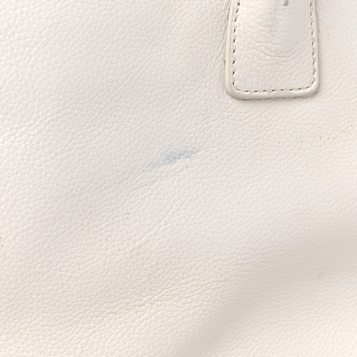 Calfskin Mademoiselle Lock Cerf Executive Shopper Tote White
