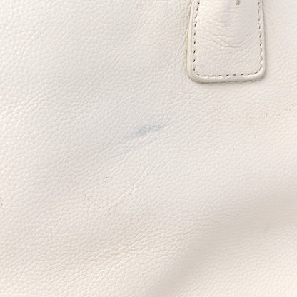 Chanel Calfskin Mademoiselle Lock Cerf Executive Shopper Tote White 17 of 22