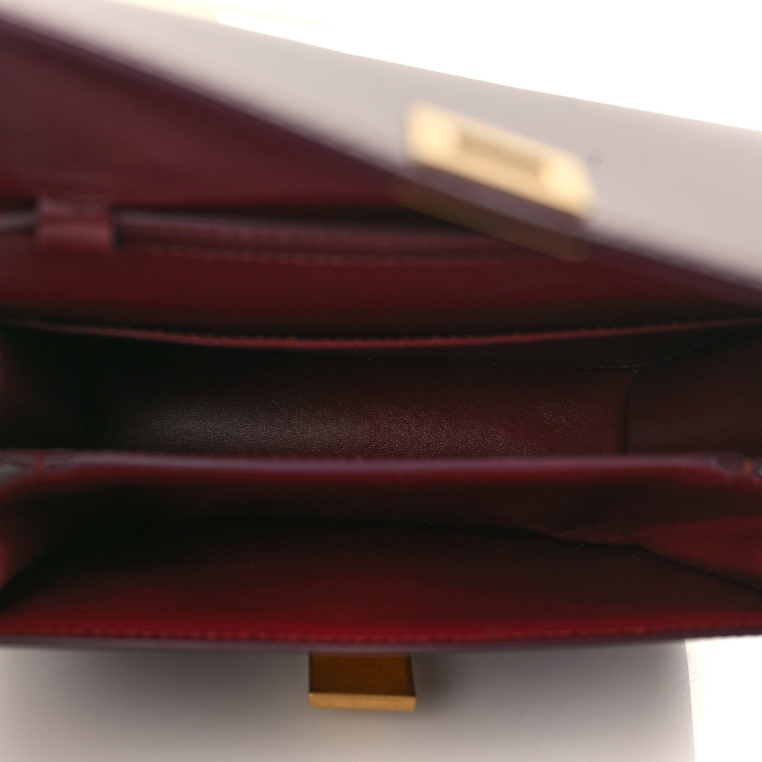 Celine Box Calfskin Teen Classic Box Flap Bag Burgundy 5 of 8