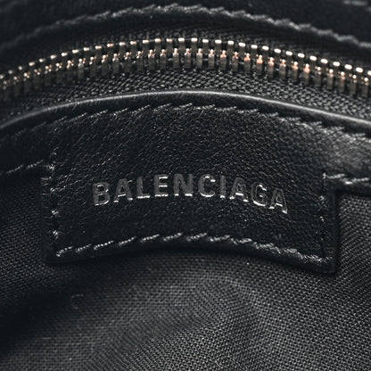 Balenciaga Washed Frayed Denim Crystal Small Le Cagole Shoulder Bag Blue 7 of 11