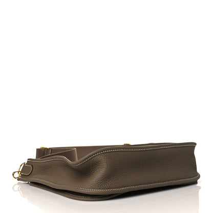Hermes Taurillon Clemence Evelyne III PM Etoupe 4 of 11