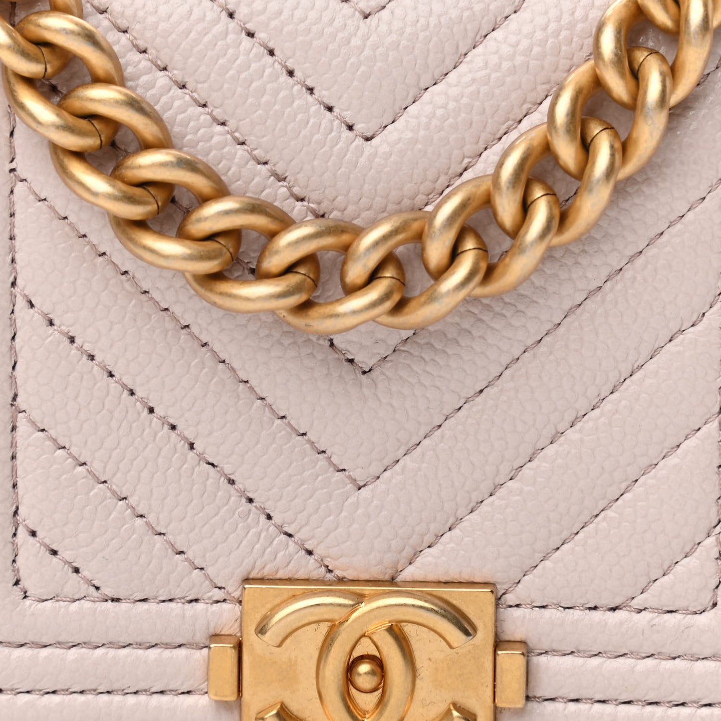 Caviar Chevron Boy Flap Waist Belt Bag Light Purple