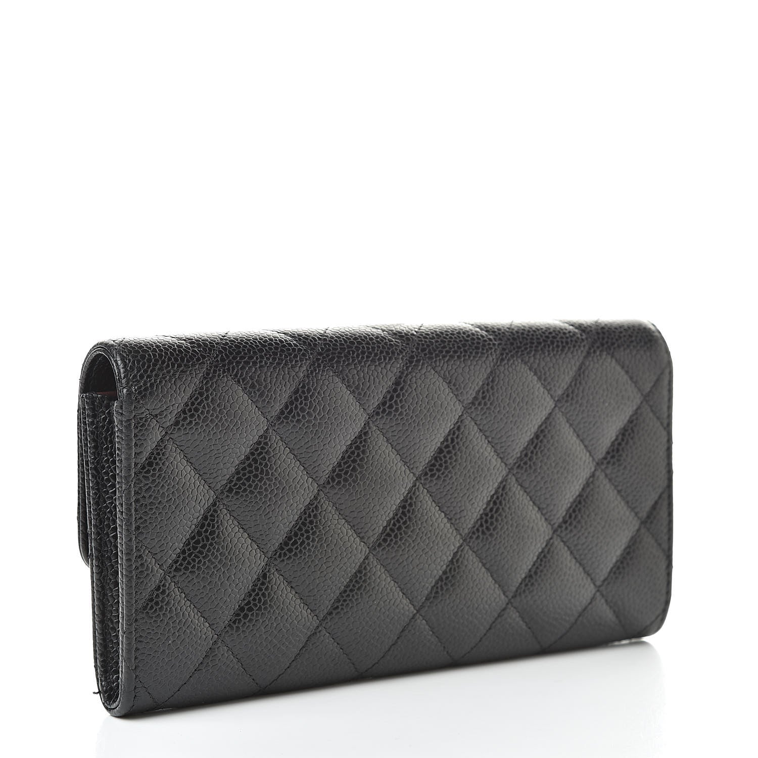Chanel Caviar Quilted Large Flap Gusset Wallet Black 3 of 10
