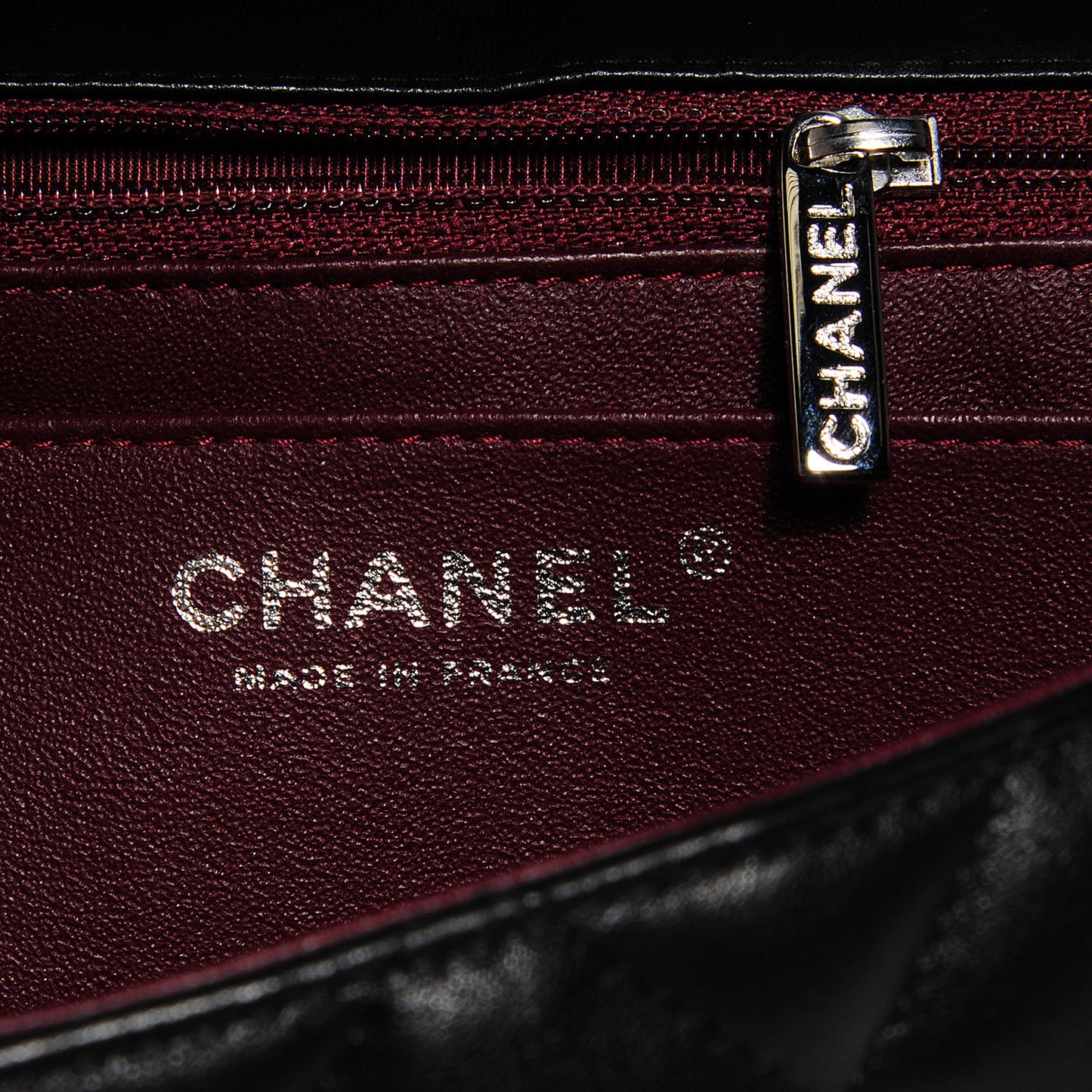 Lambskin Quilted Jumbo Single Flap Black