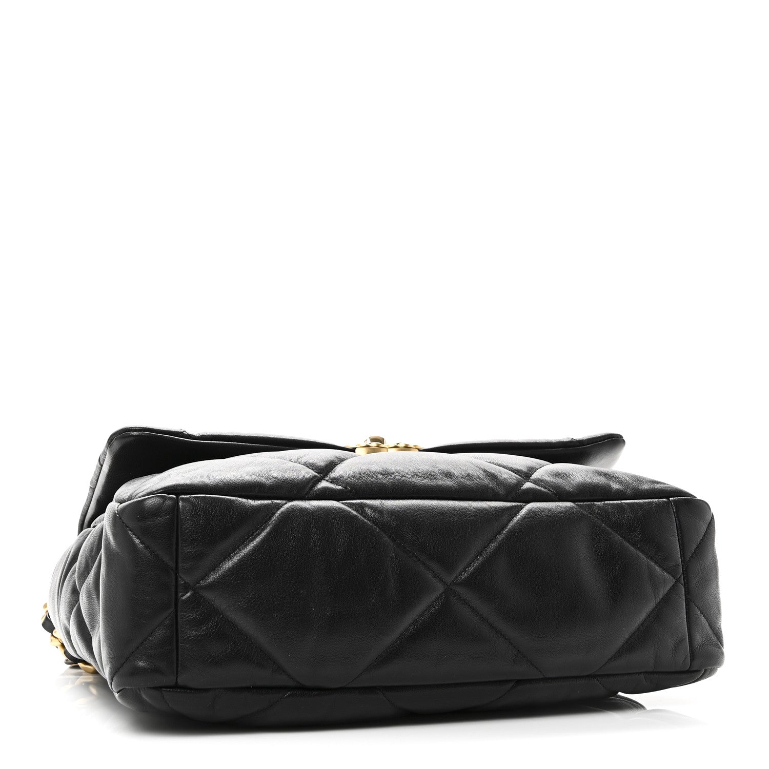 Chanel Goatskin Quilted Large Chanel 19 Flap Black 3 of 9