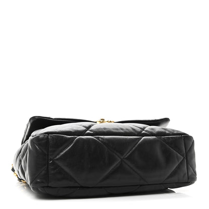 Chanel Goatskin Quilted Large Chanel 19 Flap Black 3 of 9