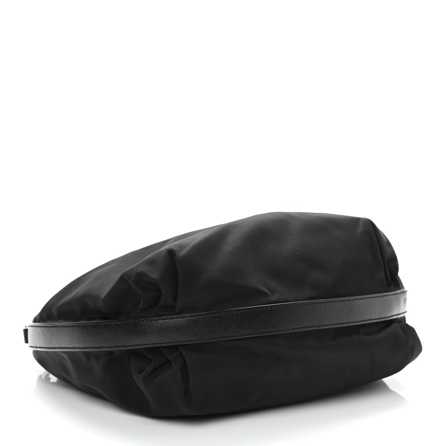 Tessuto Nylon Saffiano Sacca Shoulder Bag Black