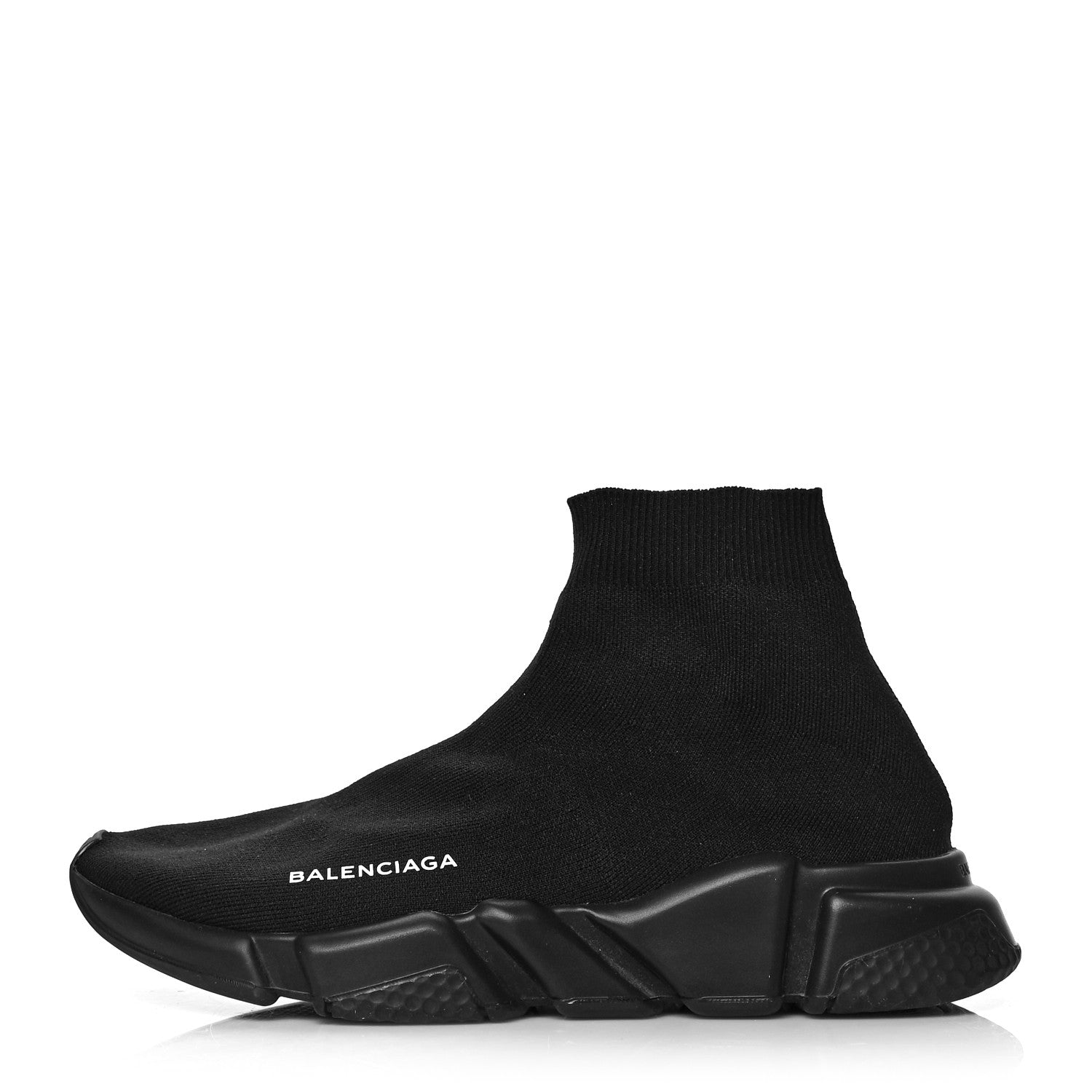Balenciaga Laminated Knit Womens Speed Sneakers 41 Black 1 of 6