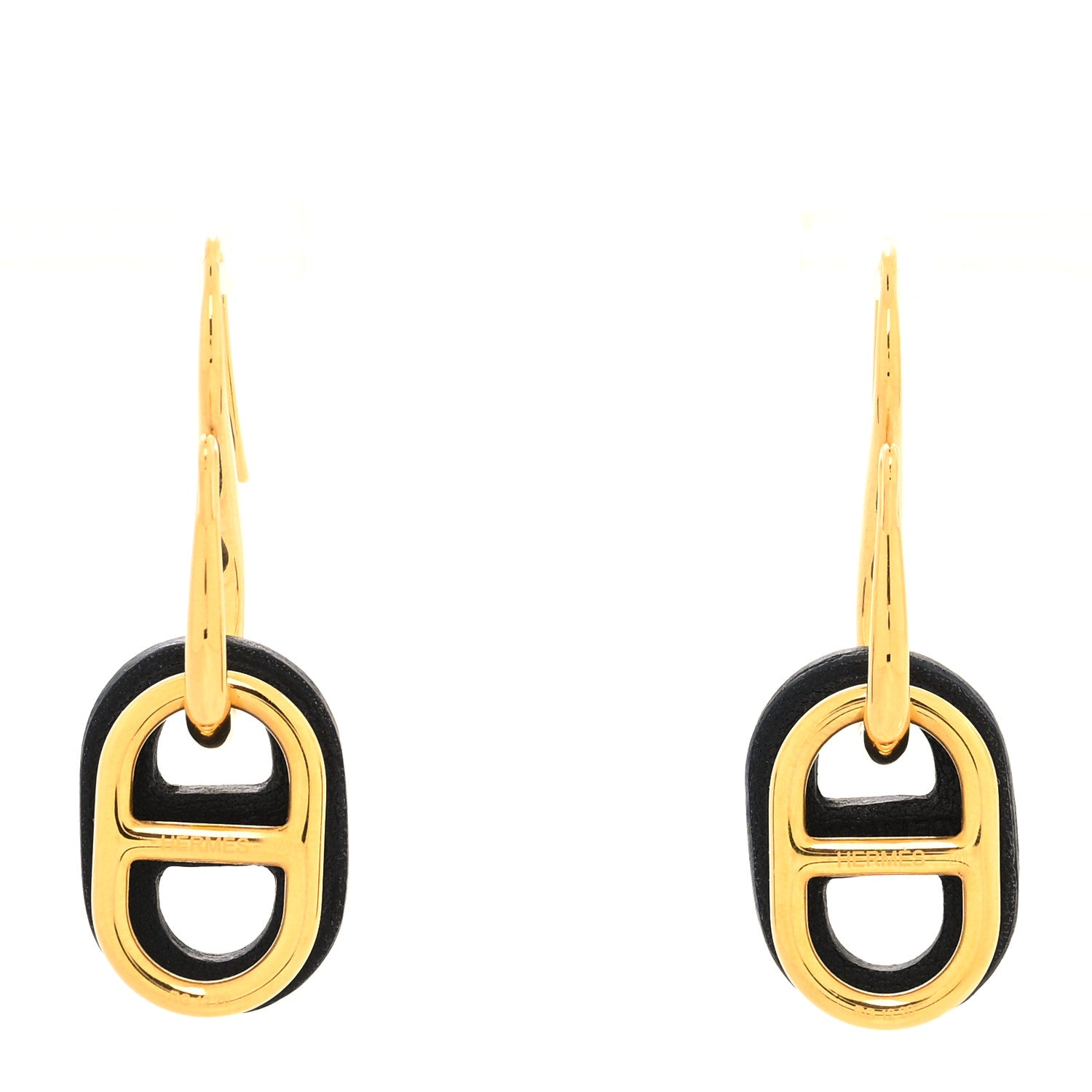 Hermes Swift O'Maillon Earrings Black 1 of 5