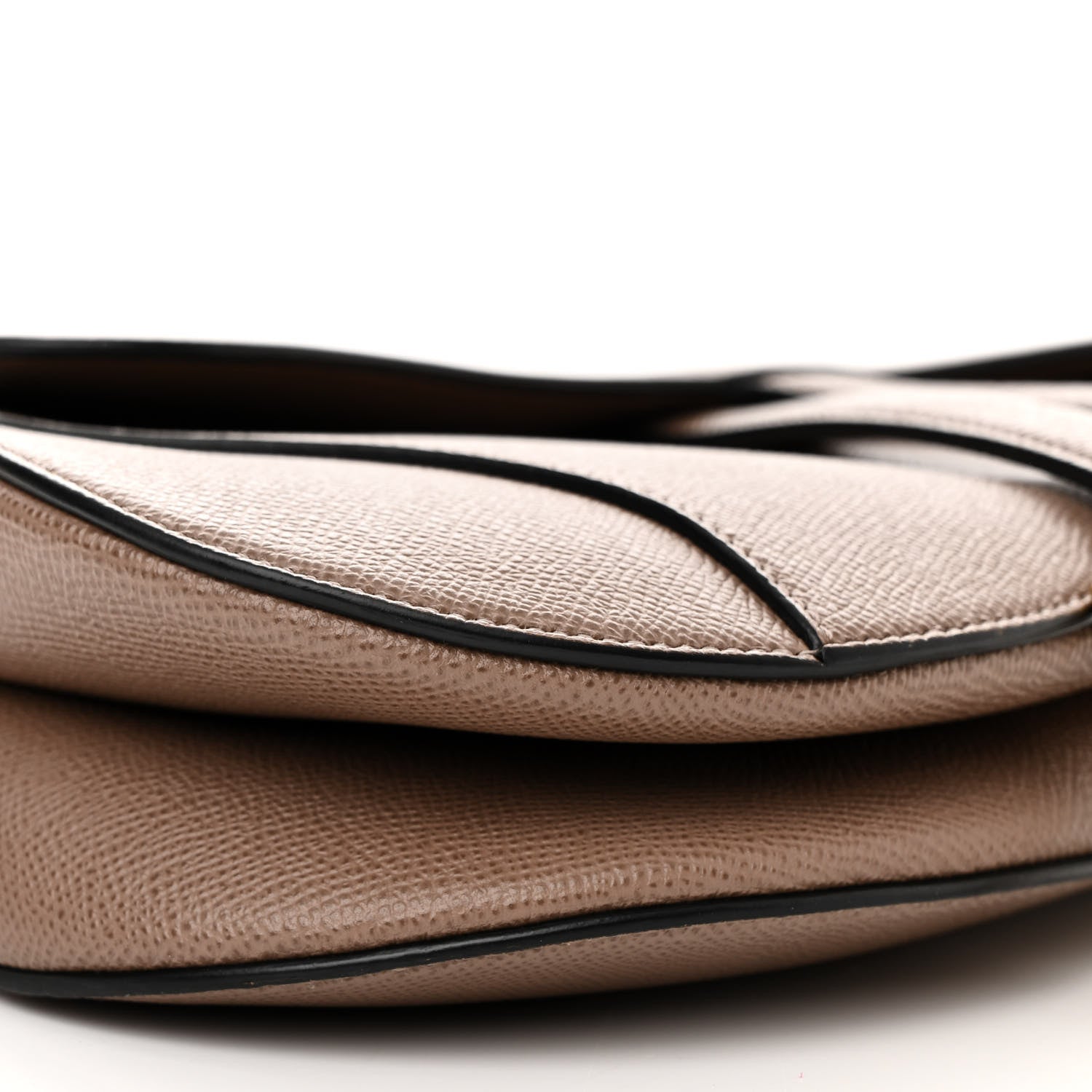 Christian Dior Grained Calfskin Saddle Bag Warm Taupe 9 of 10