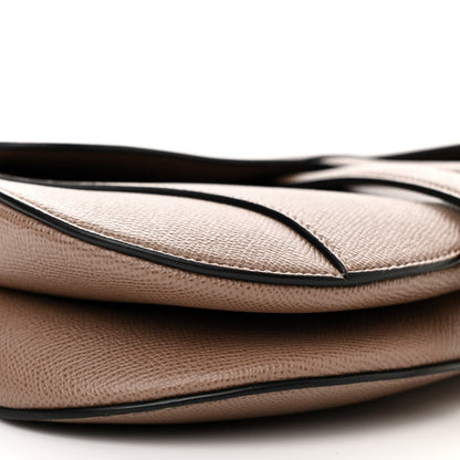 Christian Dior Grained Calfskin Saddle Bag Warm Taupe 9 of 10