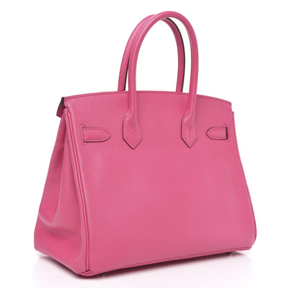 Hermes Chevre Mysore Birkin 30 Rose Shocking 3 of 9