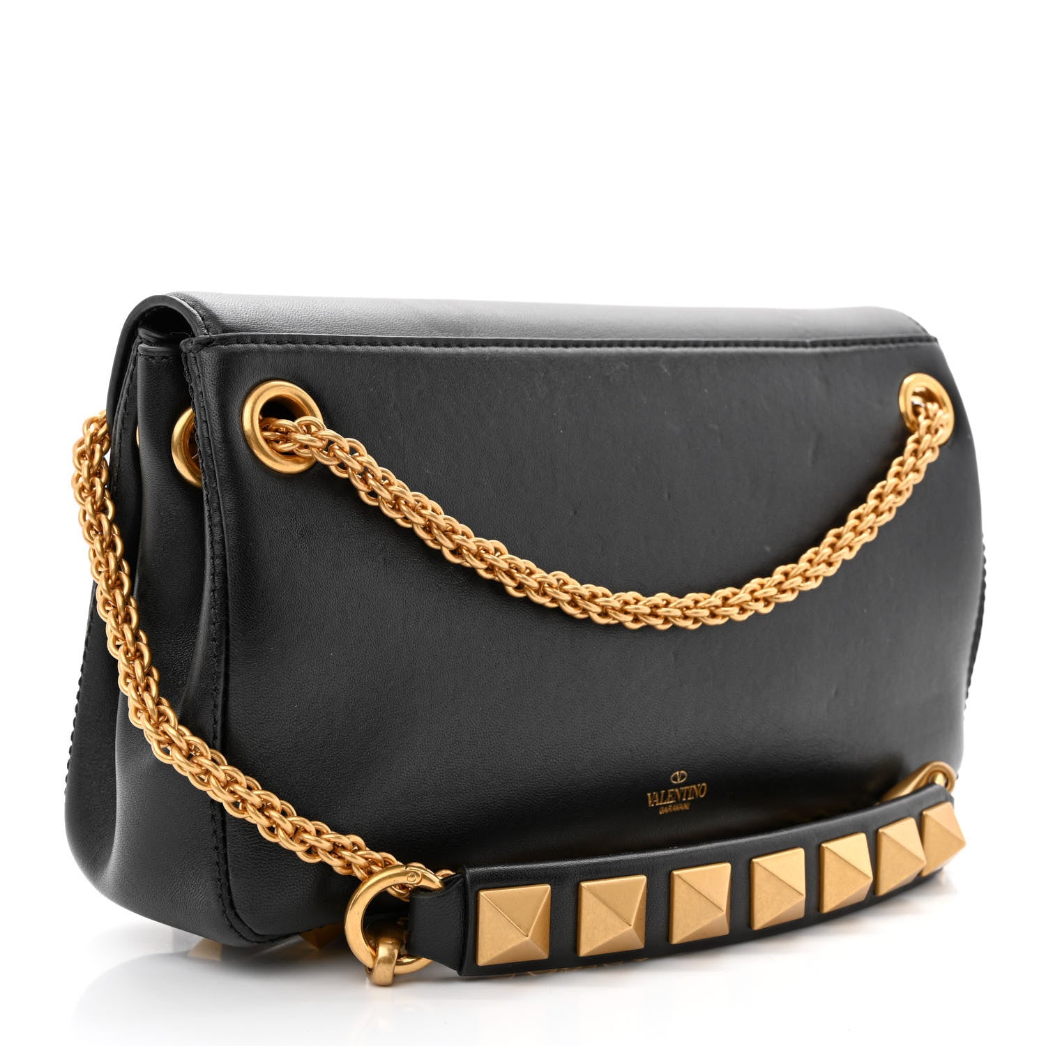 Valentino Garavani Nappa Stud Sign Shoulder Bag Black 3 of 11