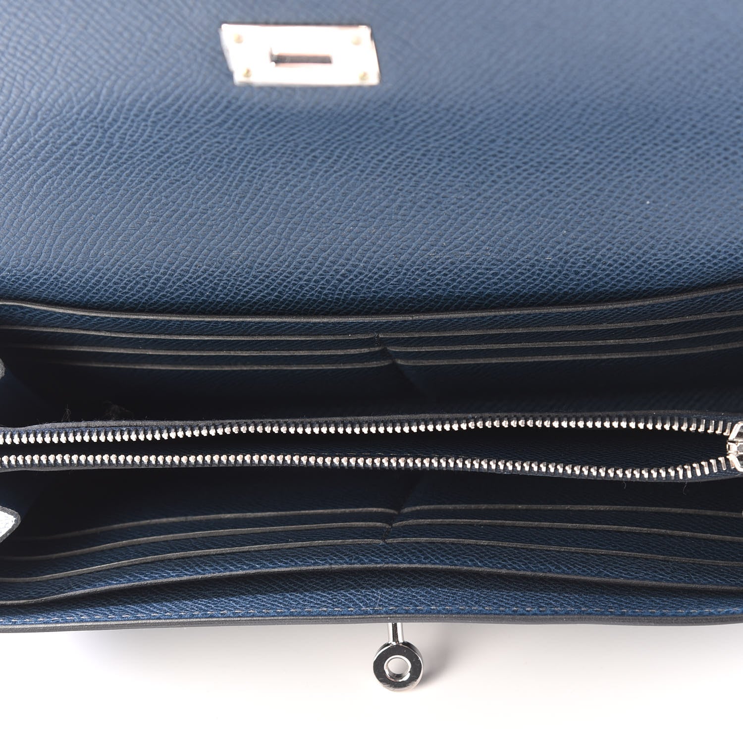 Hermes Epsom Kelly Longue Wallet Bleu Thalassa 4 of 10