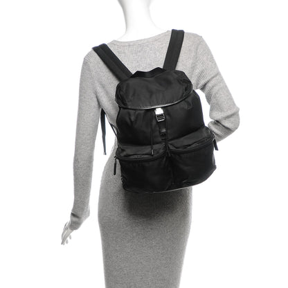 Prada Nylon Vela Single Buckle Backpack Black 2 of 6