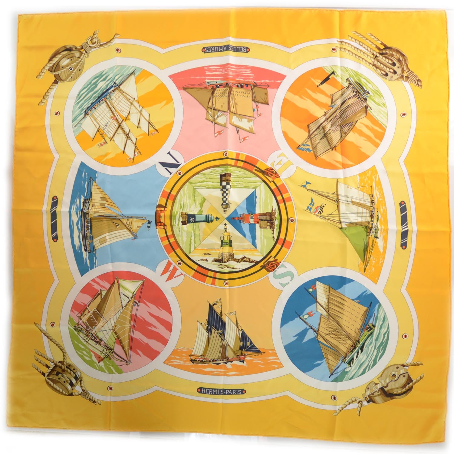 Hermes Silk Belles Amures Scarf 90 2 of 10