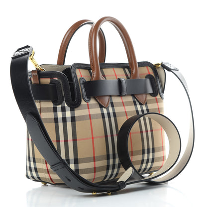 Burberry Calfskin Vintage Check Triple Stud Mini Belt Bag Archive Beige 3 of 15