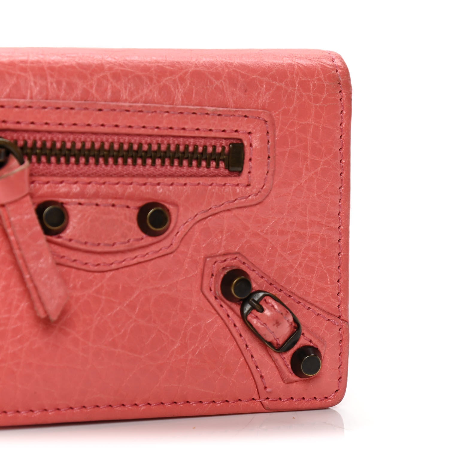 Balenciaga Agneau Classic Hardware Card Case Rose Azalee 7 of 9