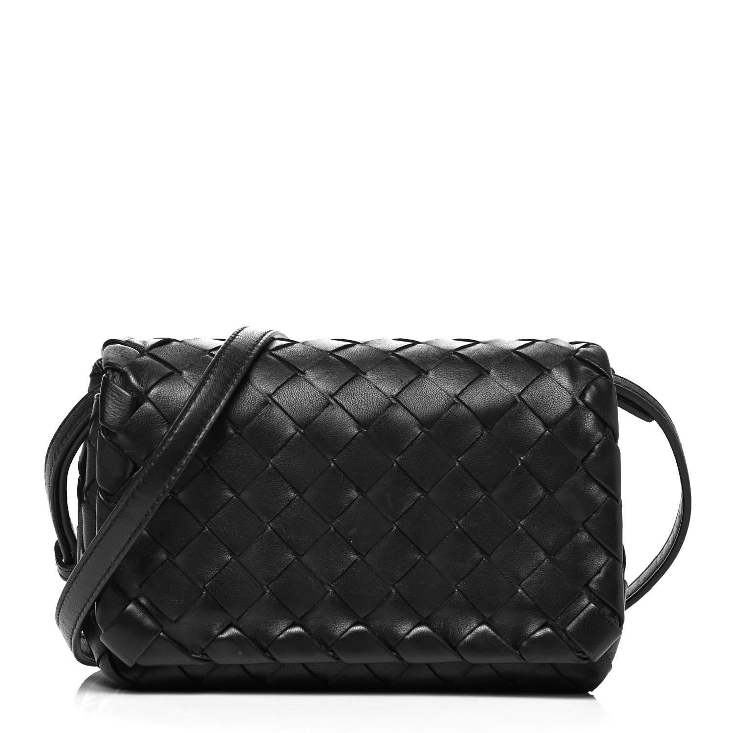 Bottega Veneta Nappa Intrecciato Mini Crossbody Black 1 of 8