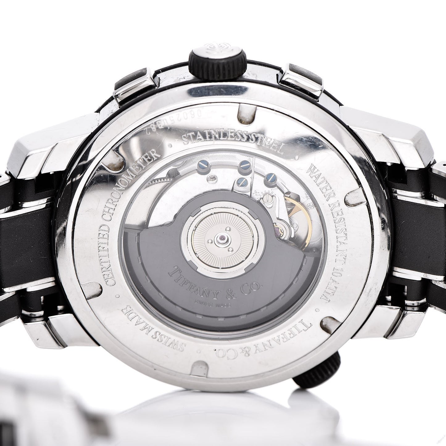 Stainless Steel Rubber 42mm Mark T-57 Chronograph Automatic Watch Black