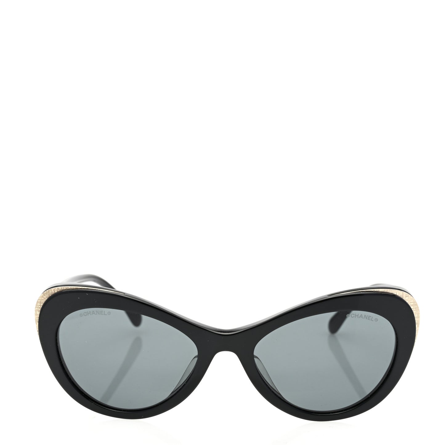 Acetate Cat Eye CC Sunglasses 5432-A Black