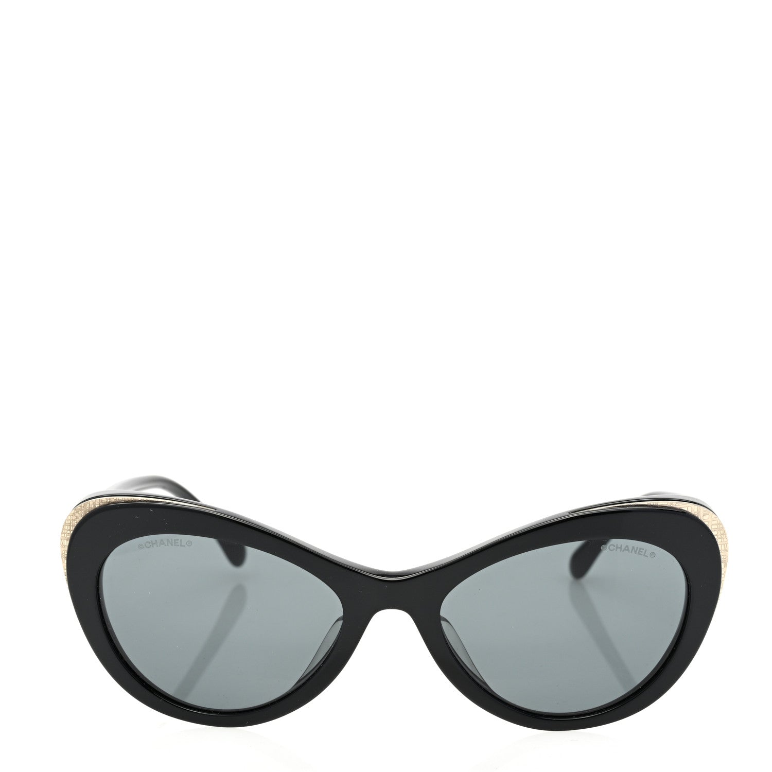 Chanel Acetate Cat Eye CC Sunglasses 5432-A Black 2 of 8