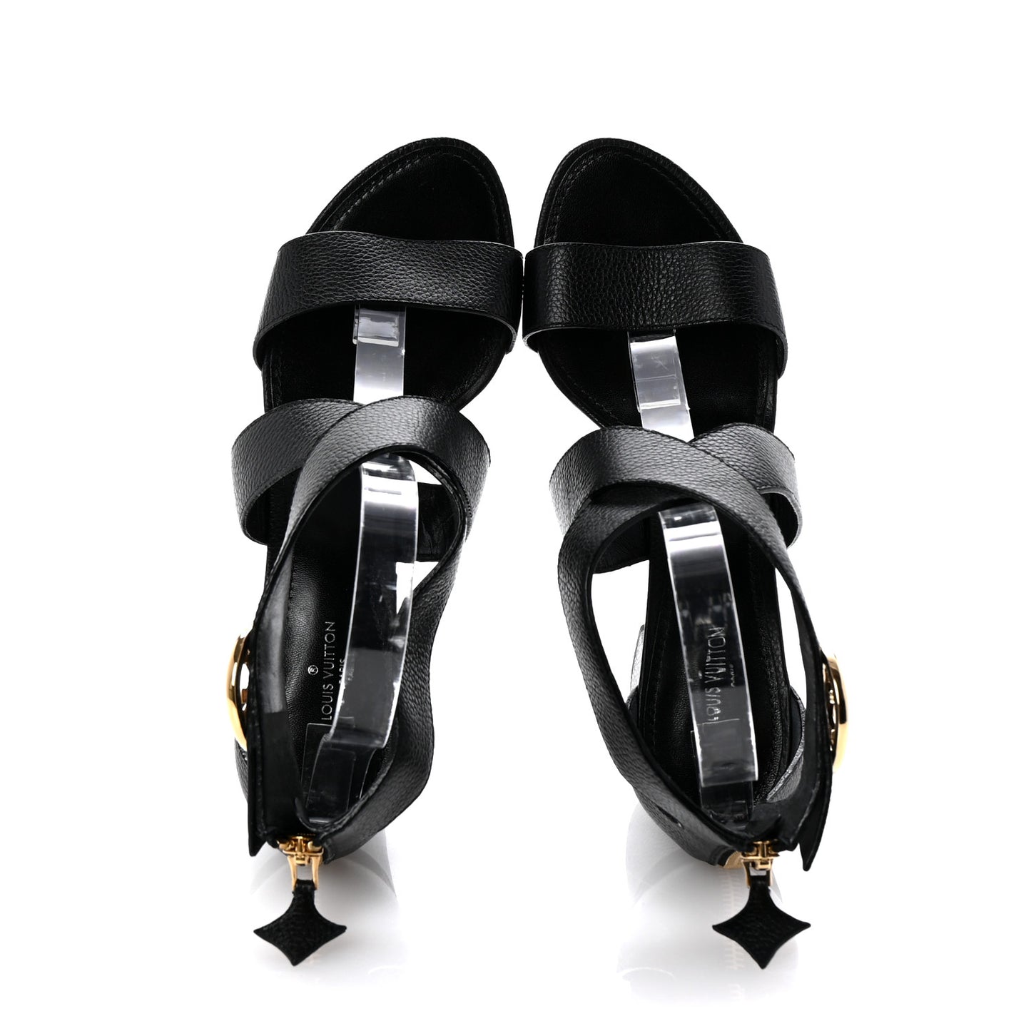 Calfskin Horizon Sandals 38.5 Black