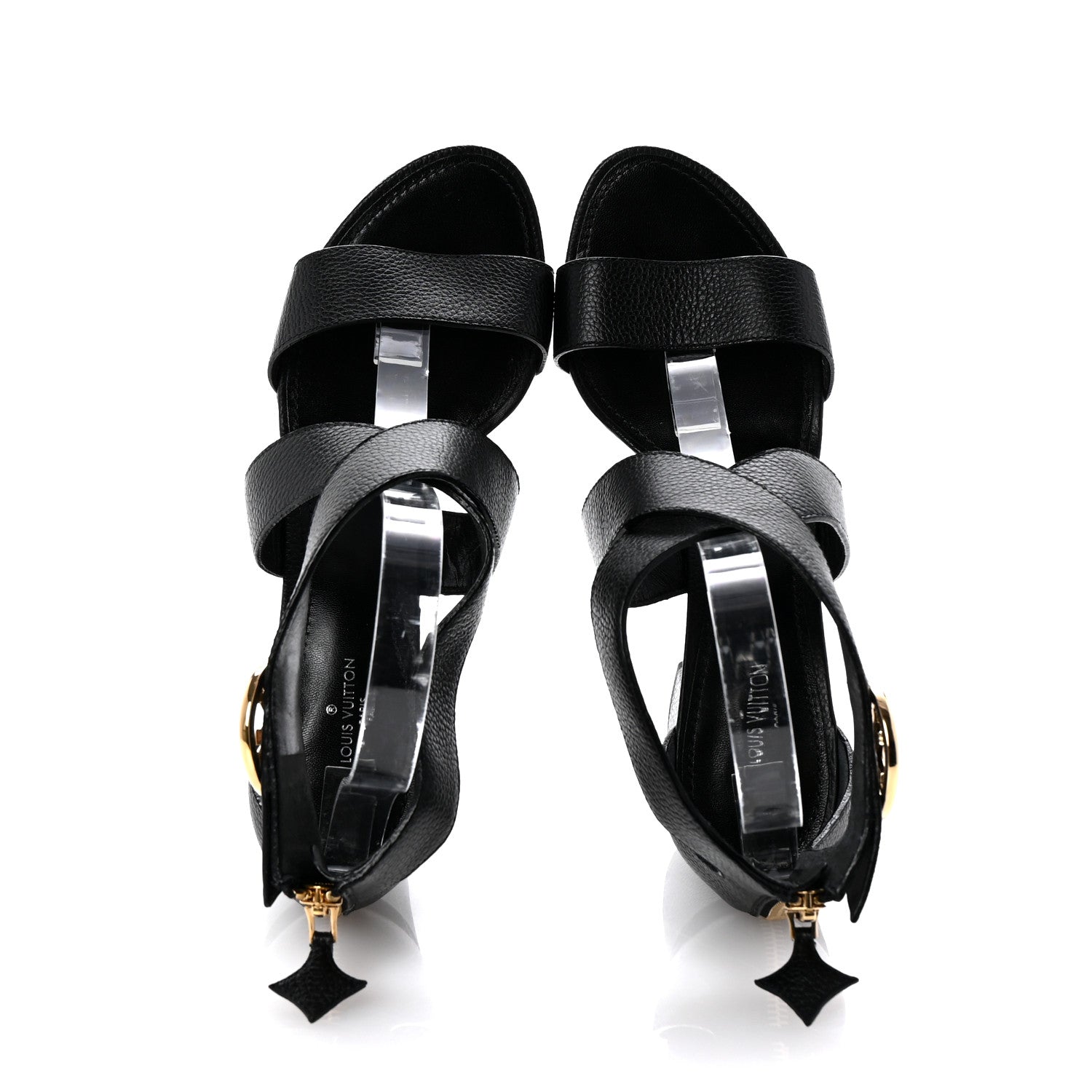 Louis Vuitton Calfskin Horizon Sandals 38.5 Black 2 of 9