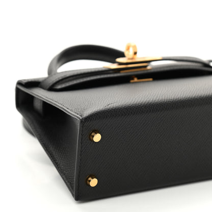 Hermes Epsom Mini Kelly Sellier 20 Black 9 of 11