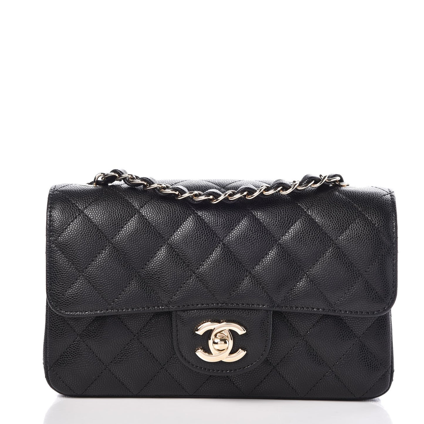 Caviar Quilted Mini Rectangular Flap Black