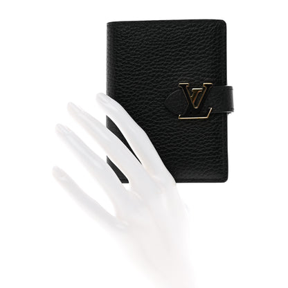Louis Vuitton Taurillon Capucines Vertical Compact Wallet Black 2 of 7
