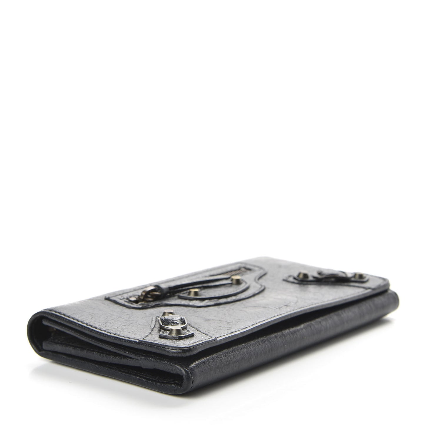 Agneau Classic Hardware Money Wallet Black