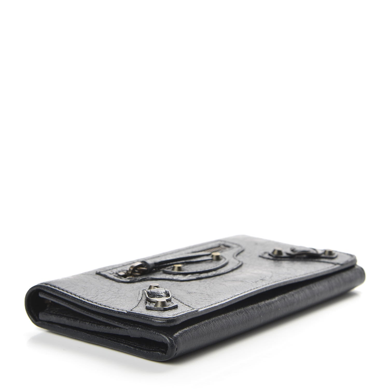 Balenciaga Agneau Classic Hardware Money Wallet Black 4 of 6