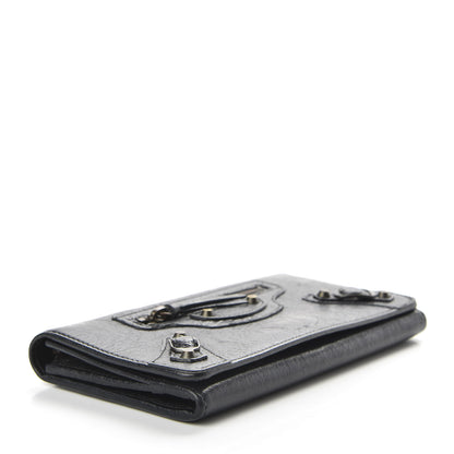 Balenciaga Agneau Classic Hardware Money Wallet Black 4 of 6