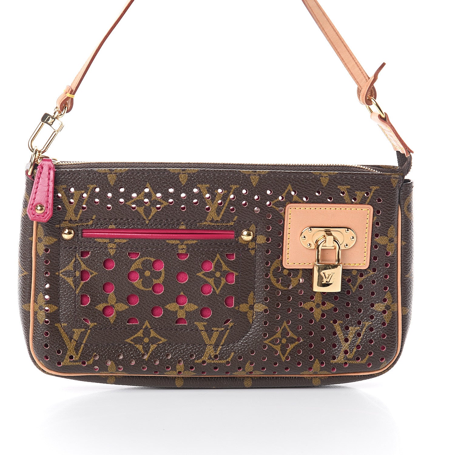 Louis Vuitton Monogram Perforated Pochette Accessories Bag Fuchsia 6 of 7