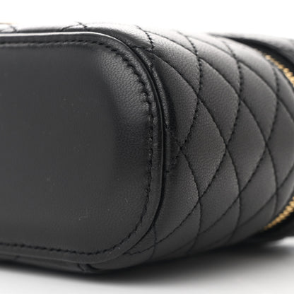 Saint Laurent Lambskin Quilted Mini Gaby Vanity Case Black 9 of 10