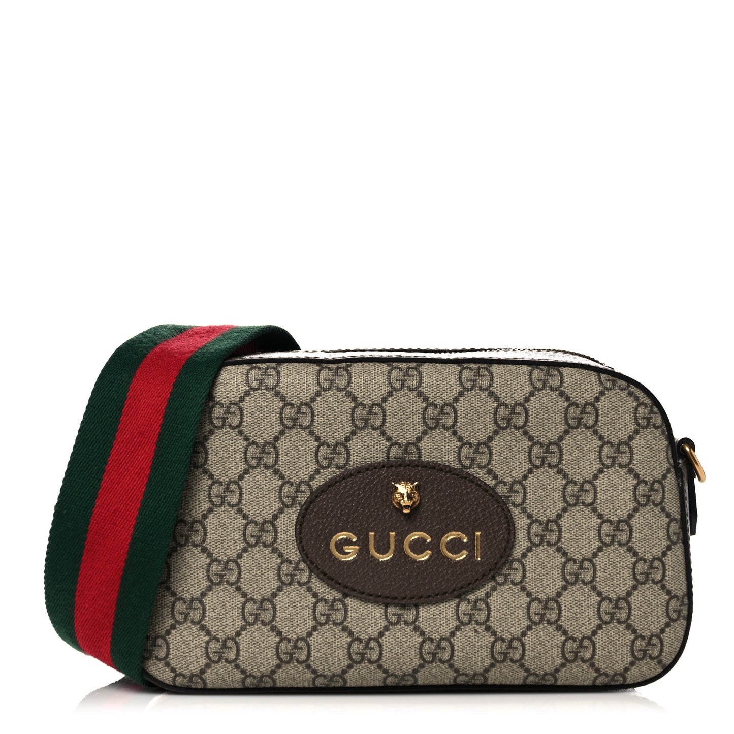 GG Supreme Monogram Web Neo Vintage Shoulder Bag Beige New Acero Crop