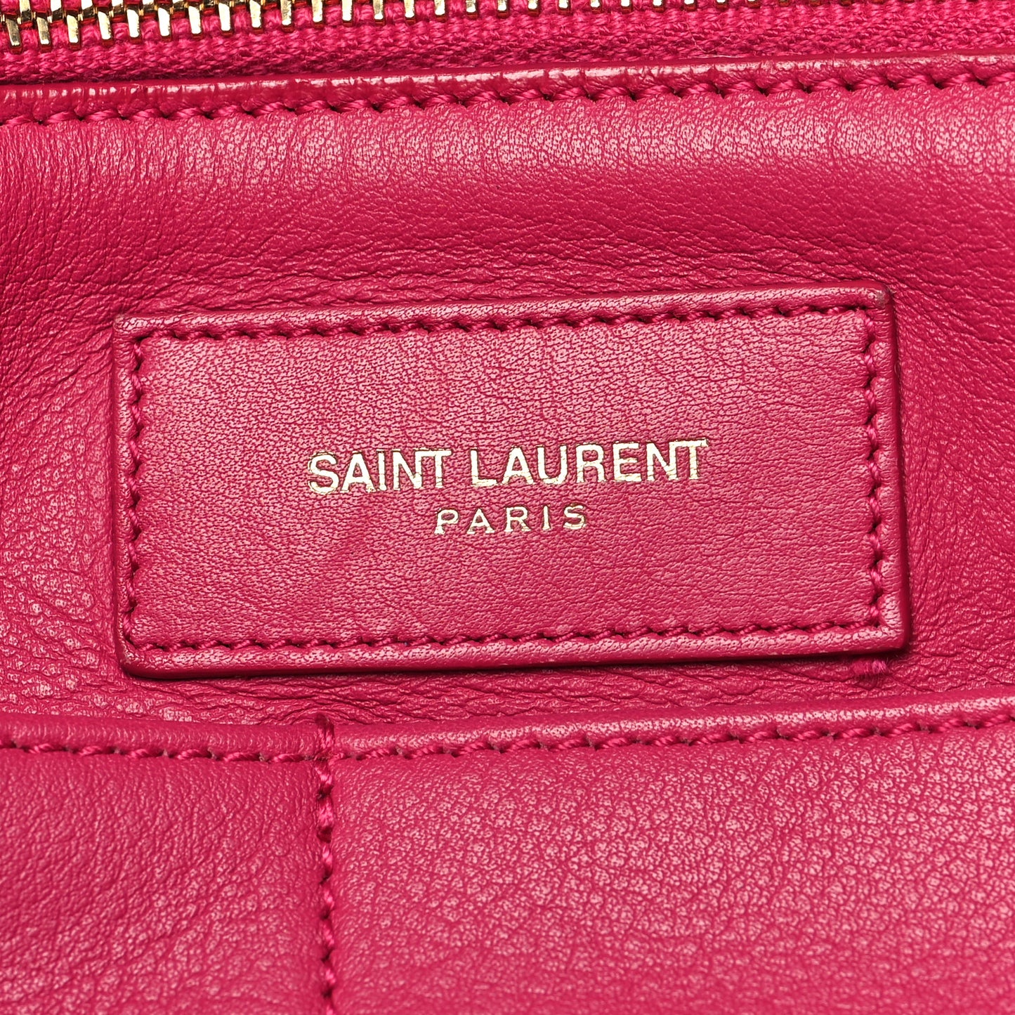 Calfskin Medium Classic Y Cabas Fuchsia