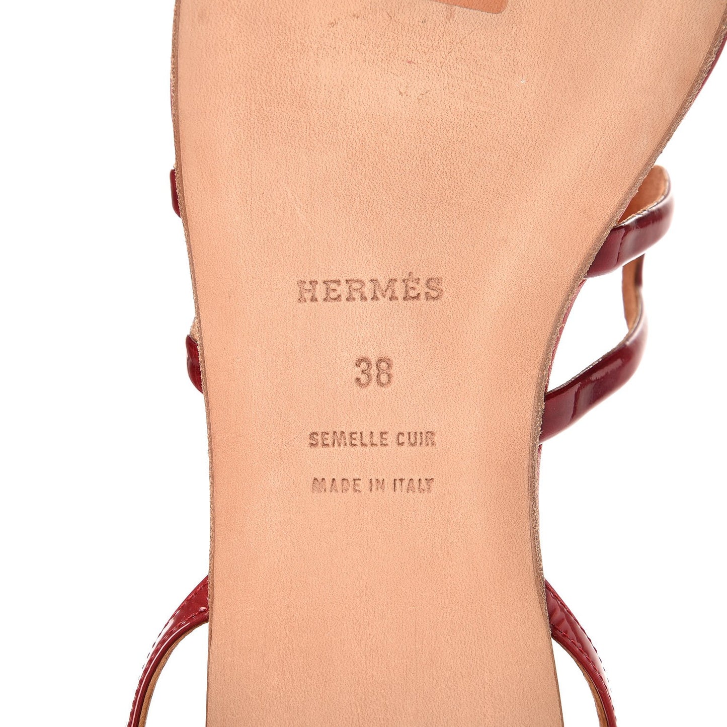 Nappa Patent Gladiator Sandals 38 Red