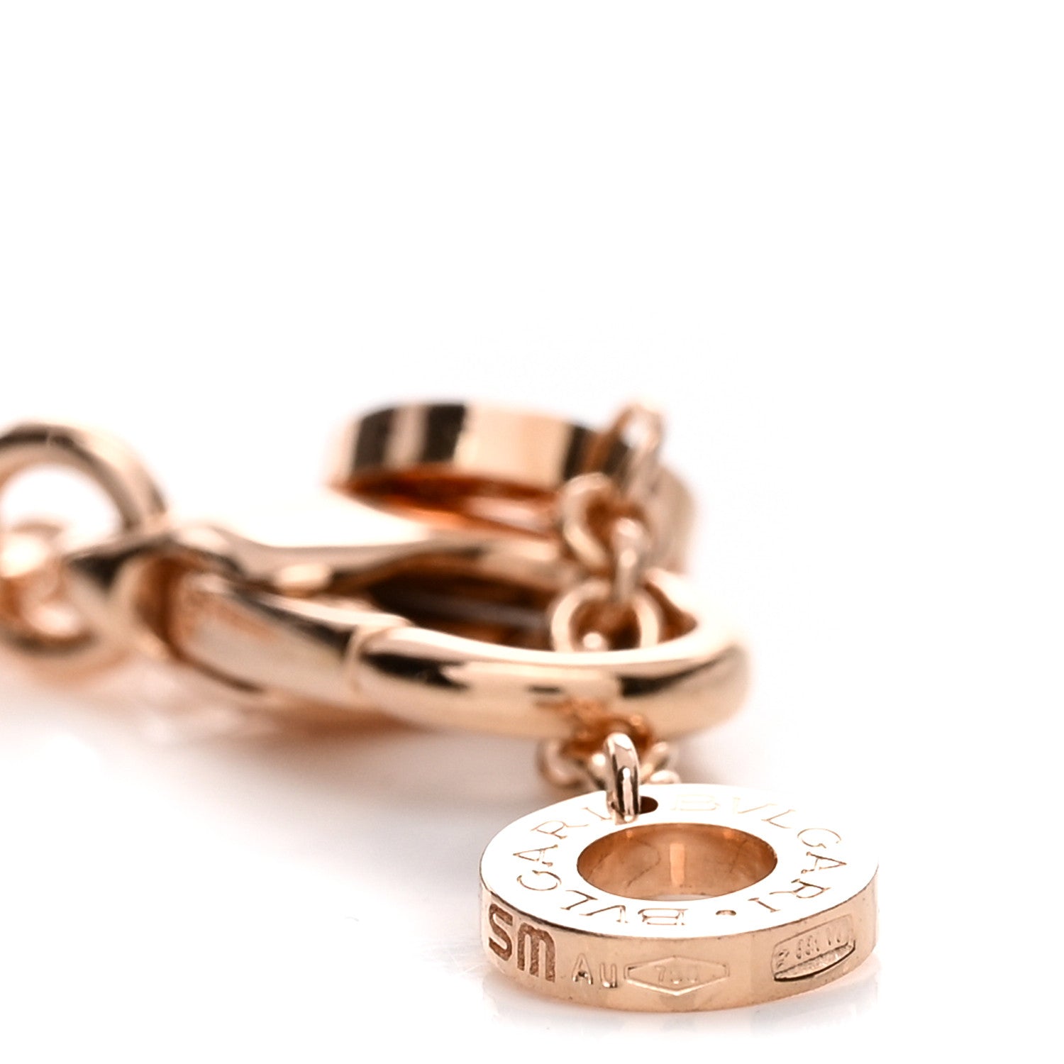 Bulgari 18K Rose Gold Diamond BVLGARI BVLGARI Openwork Bracelet SM 3 of 3