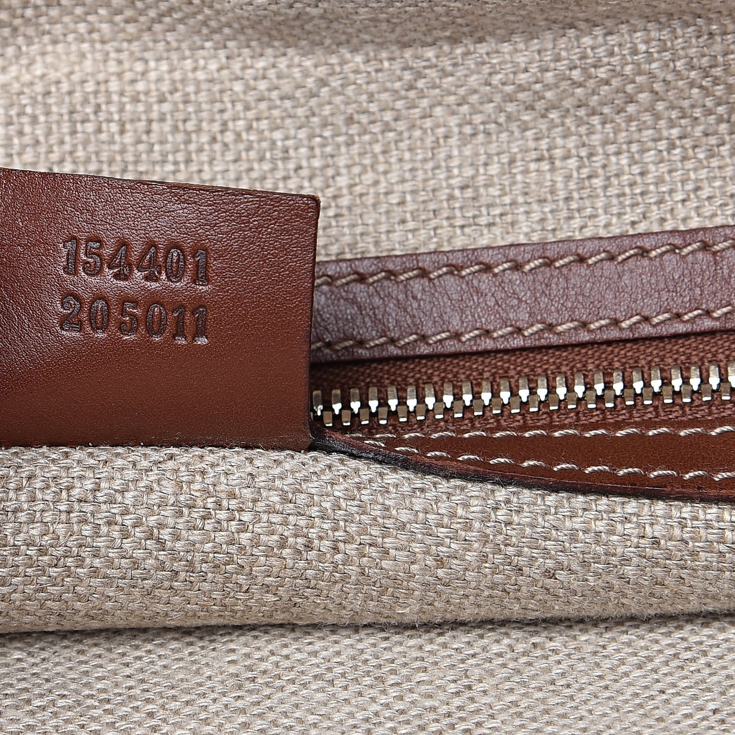 Gucci Calfskin Web Strap Hobo Brown 7 of 11