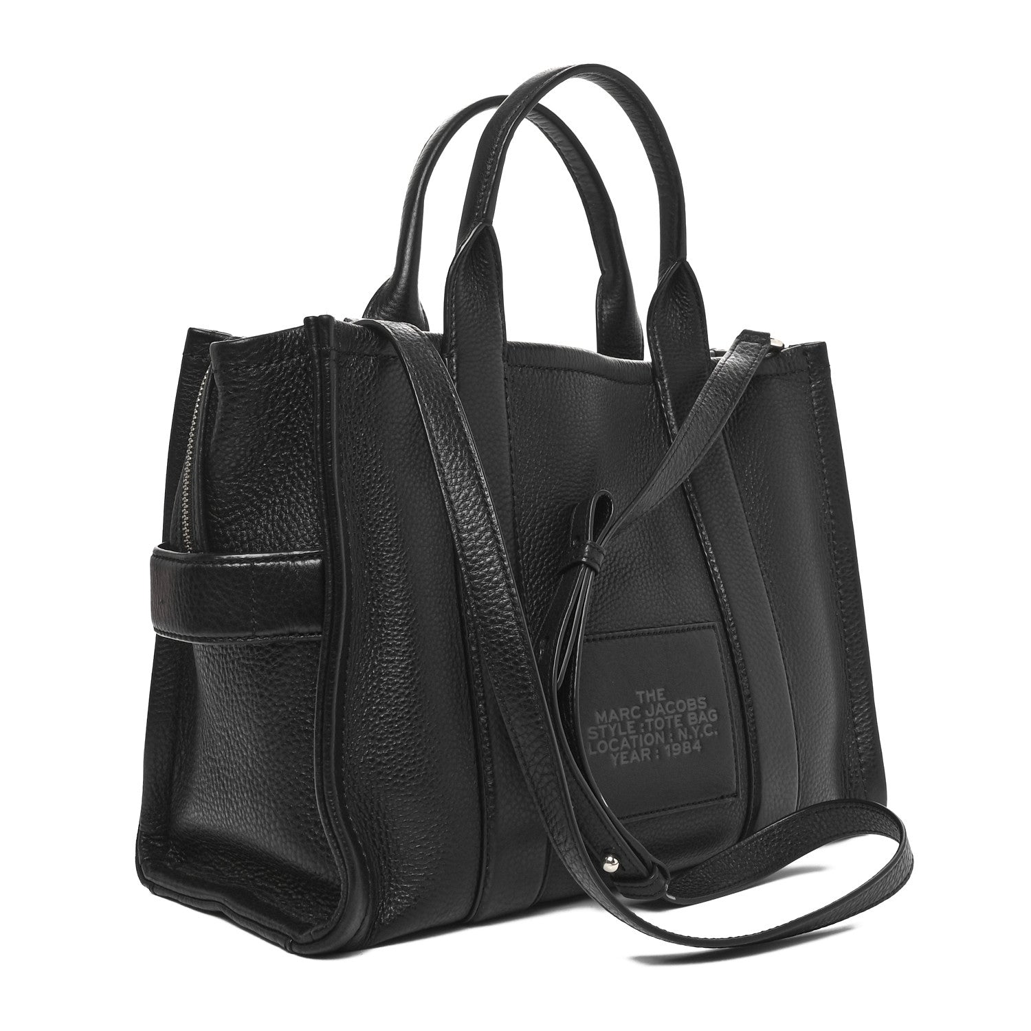 Marc Jacobs Grained Calfskin Medium The Tote Bag Black 2 of 9