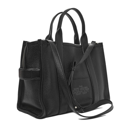 Marc Jacobs Grained Calfskin Medium The Tote Bag Black 2 of 9