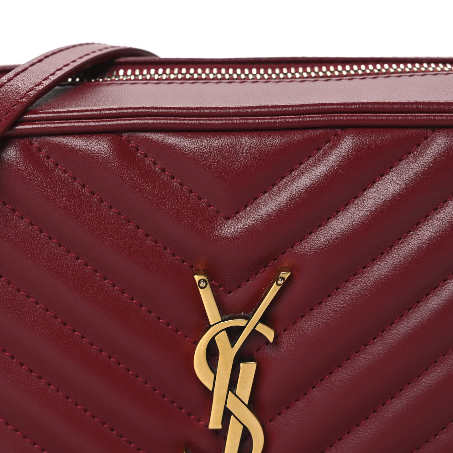 Calfskin Matelasse Monogram Lou Camera Bag Opyum Red