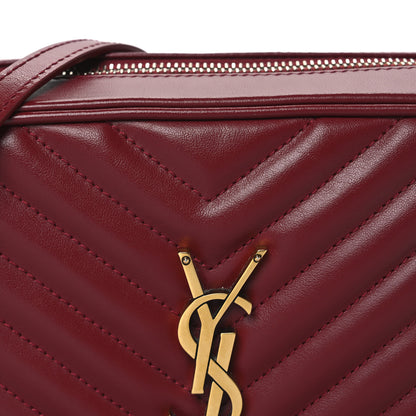 Saint Laurent Calfskin Matelasse Monogram Lou Camera Bag Opyum Red 8 of 12