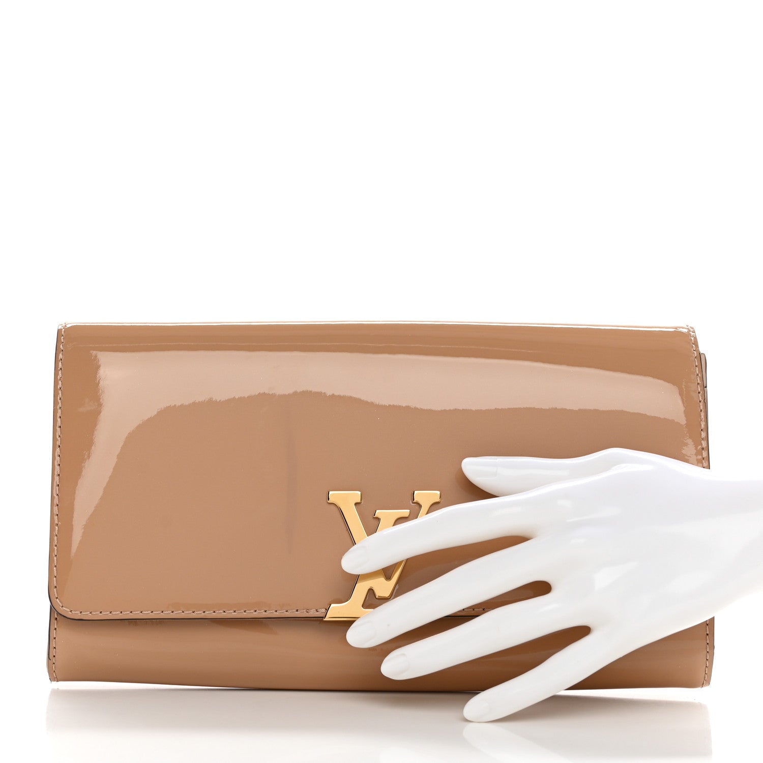 Louis Vuitton Patent Louise EW Clutch NM Nude 2 of 14