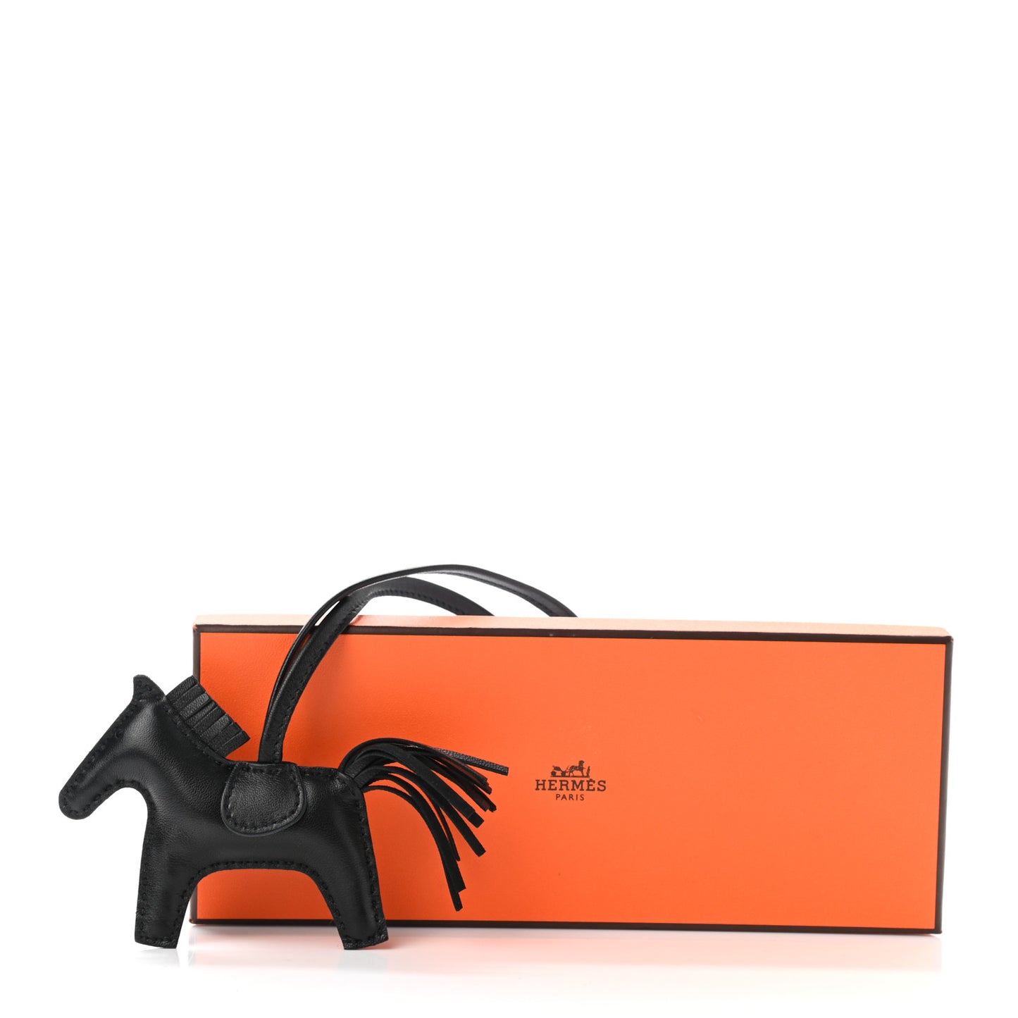 Milo Lambskin Grigri Rodeo Horse Bag Charm PM So Black