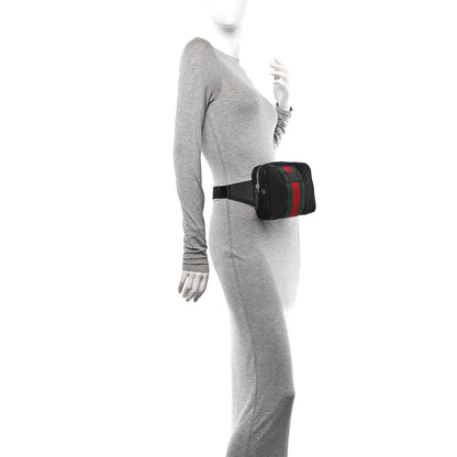 Gucci Canvas Web Slim Belt Bag Black 2 of 10